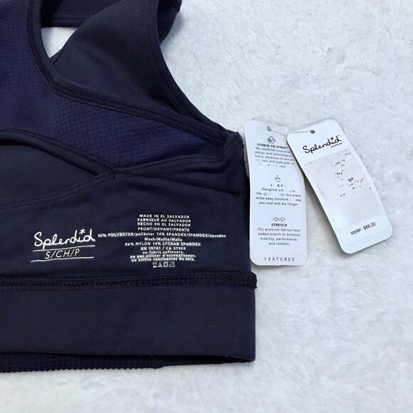 Splendid NWT Navy Sports Bra Women S - Picture 9 of 11